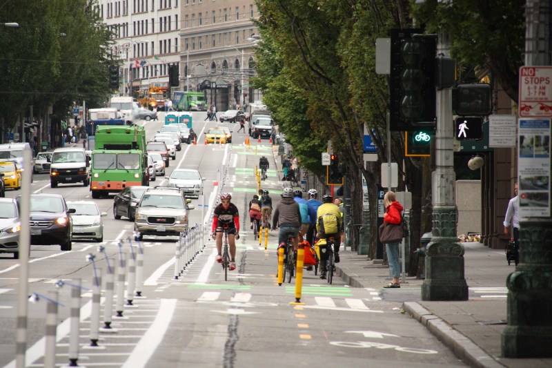 Separated Bike Lanes Means Safer Streets, Study Says